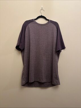 01.Algo Performance Moisture Wicking UV SPF 40 Purple Athletic Men‎ Shirt Sz XL